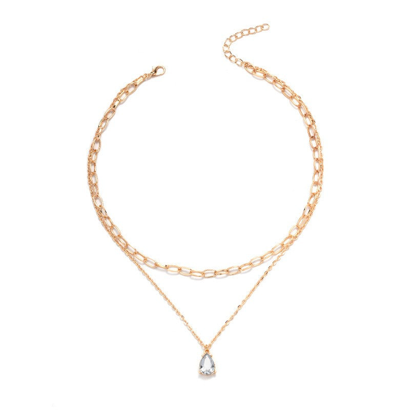 Colar Feminino Dourado com Pendente Brilhante – BRILHAH – imagem 1
