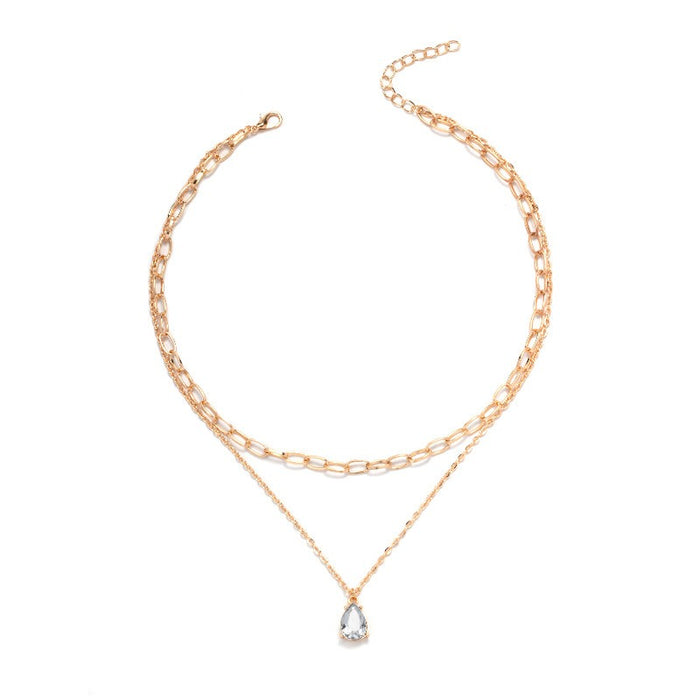 Colar Feminino Dourado com Pendente Brilhante – BRILHAH – imagem 1